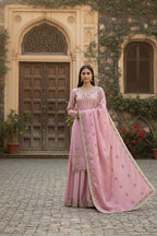 Pink Designer Party Wear Suit