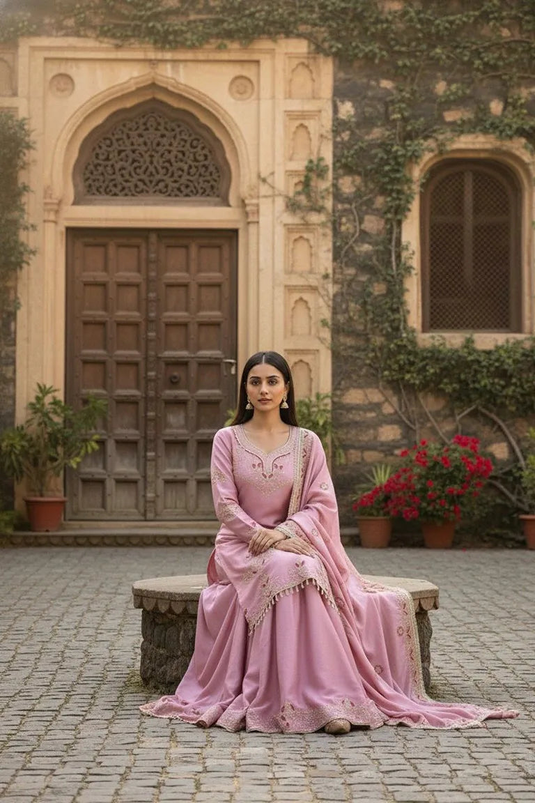 Pink Designer Party Wear Suit