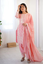 Pink Dupatta set