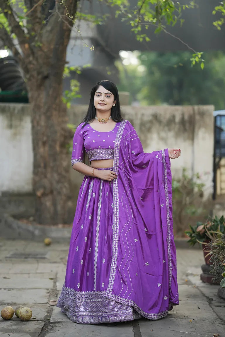 Classical Embroidery Lehenga-choli