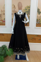 Gown with  Net Dupatta sets
