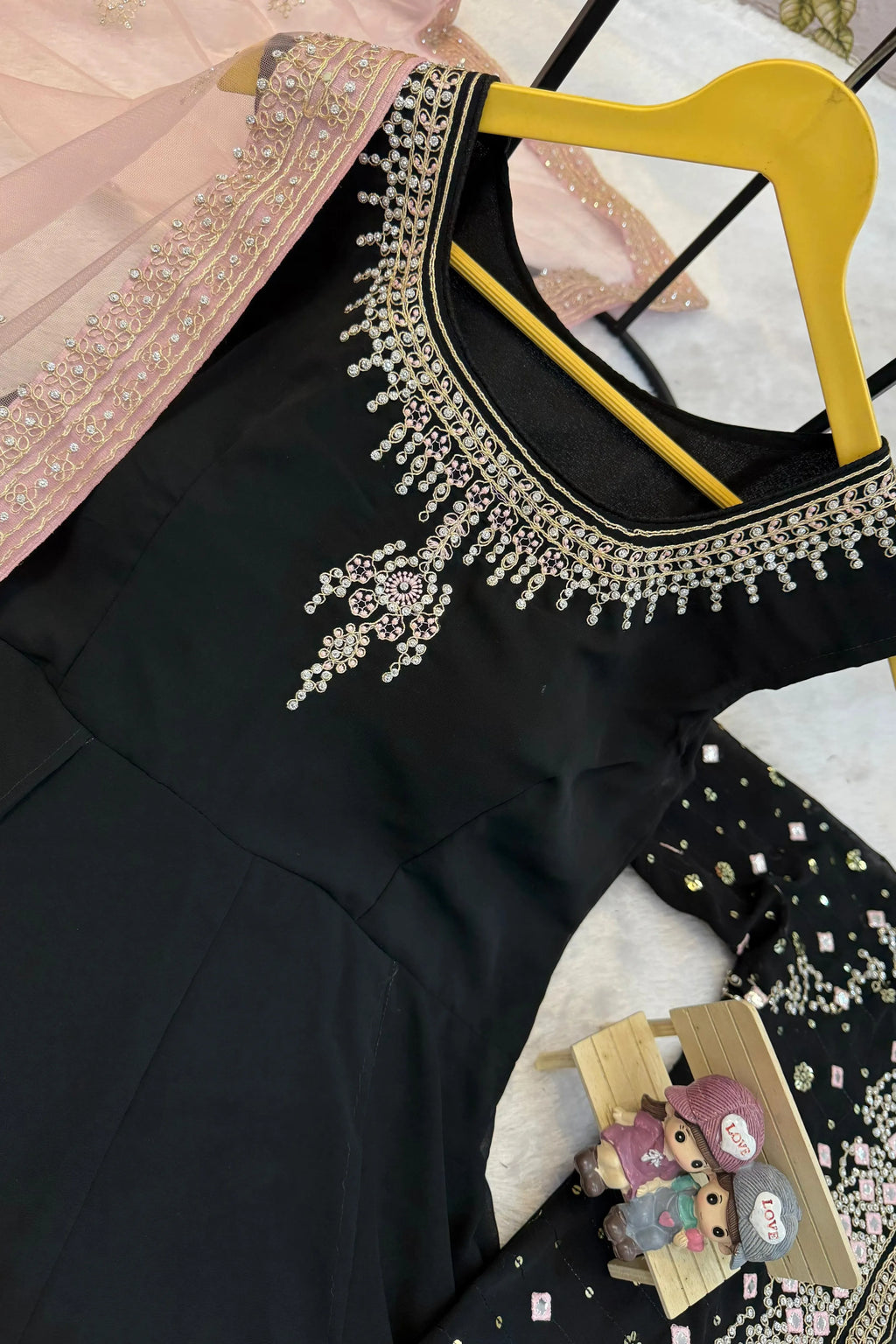 Gown with  Net Dupatta sets