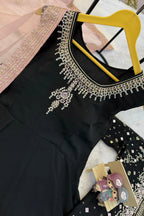 Gown with  Net Dupatta sets