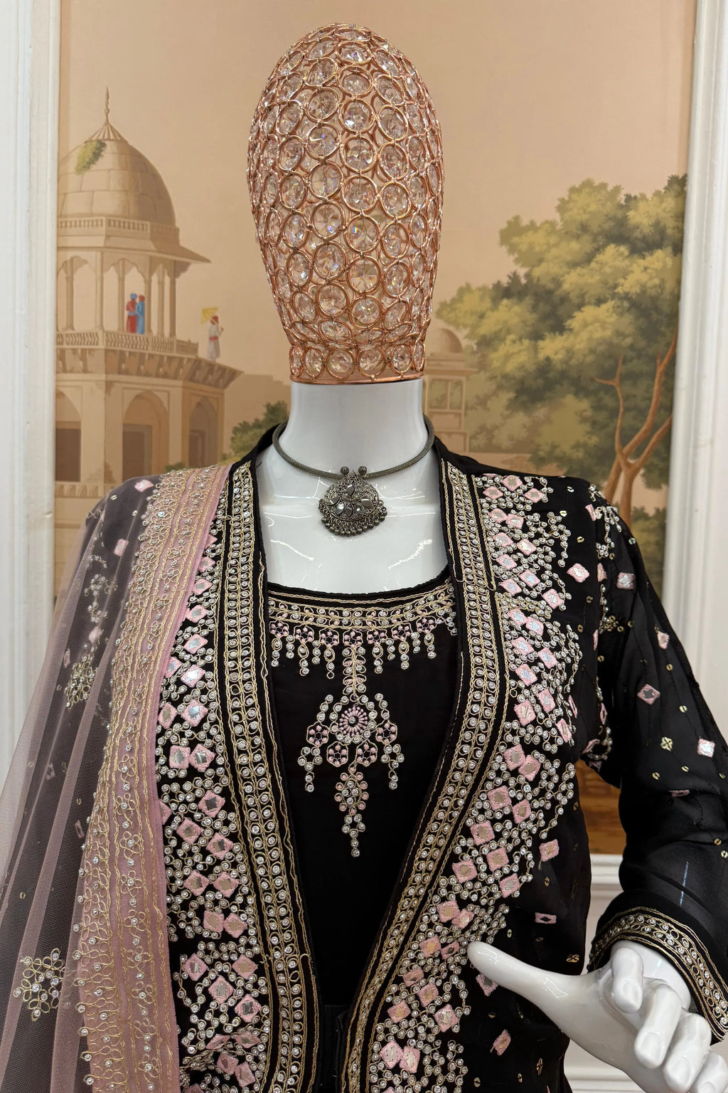 Gown with  Net Dupatta sets
