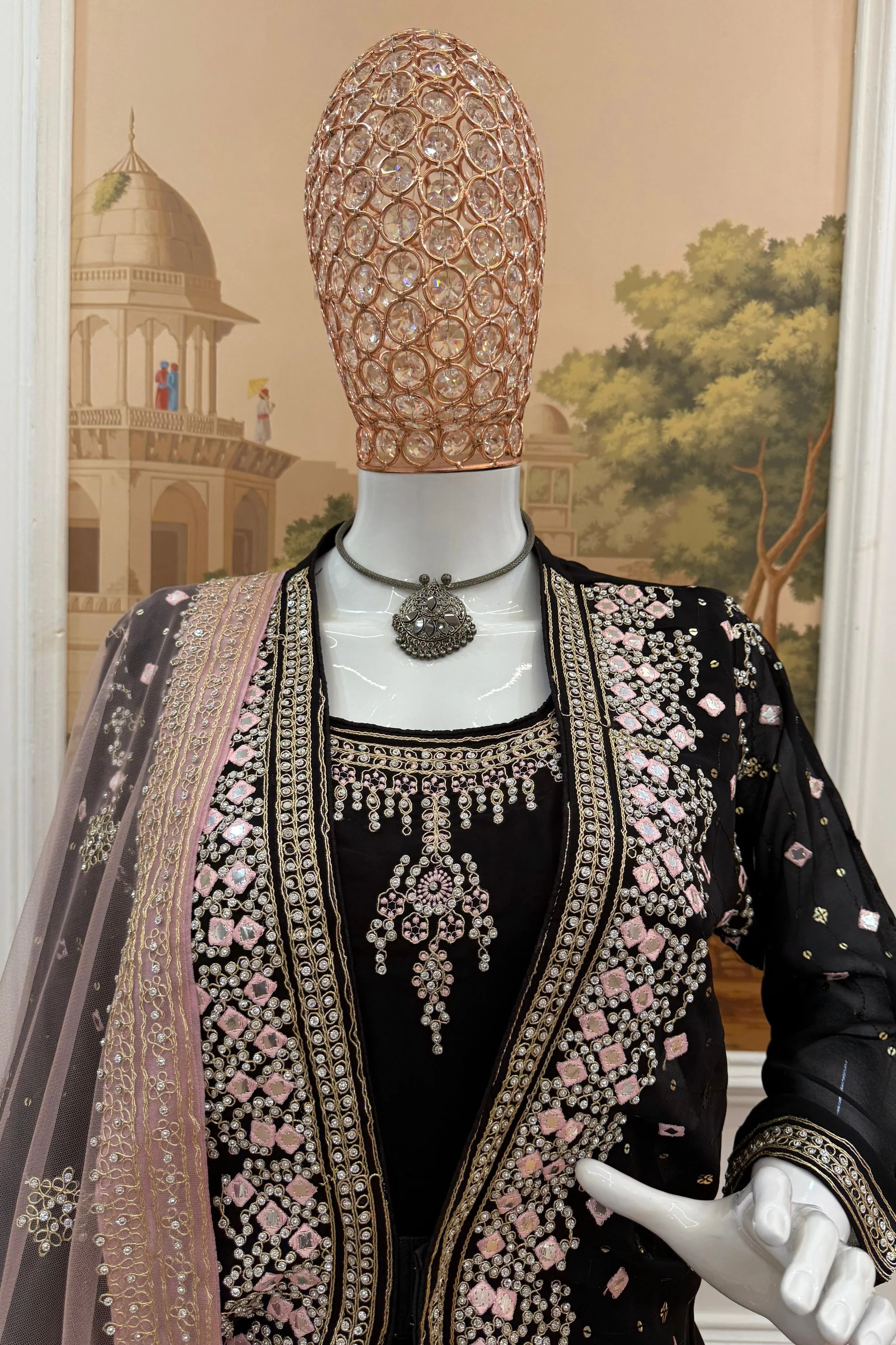 Gown with  Net Dupatta sets