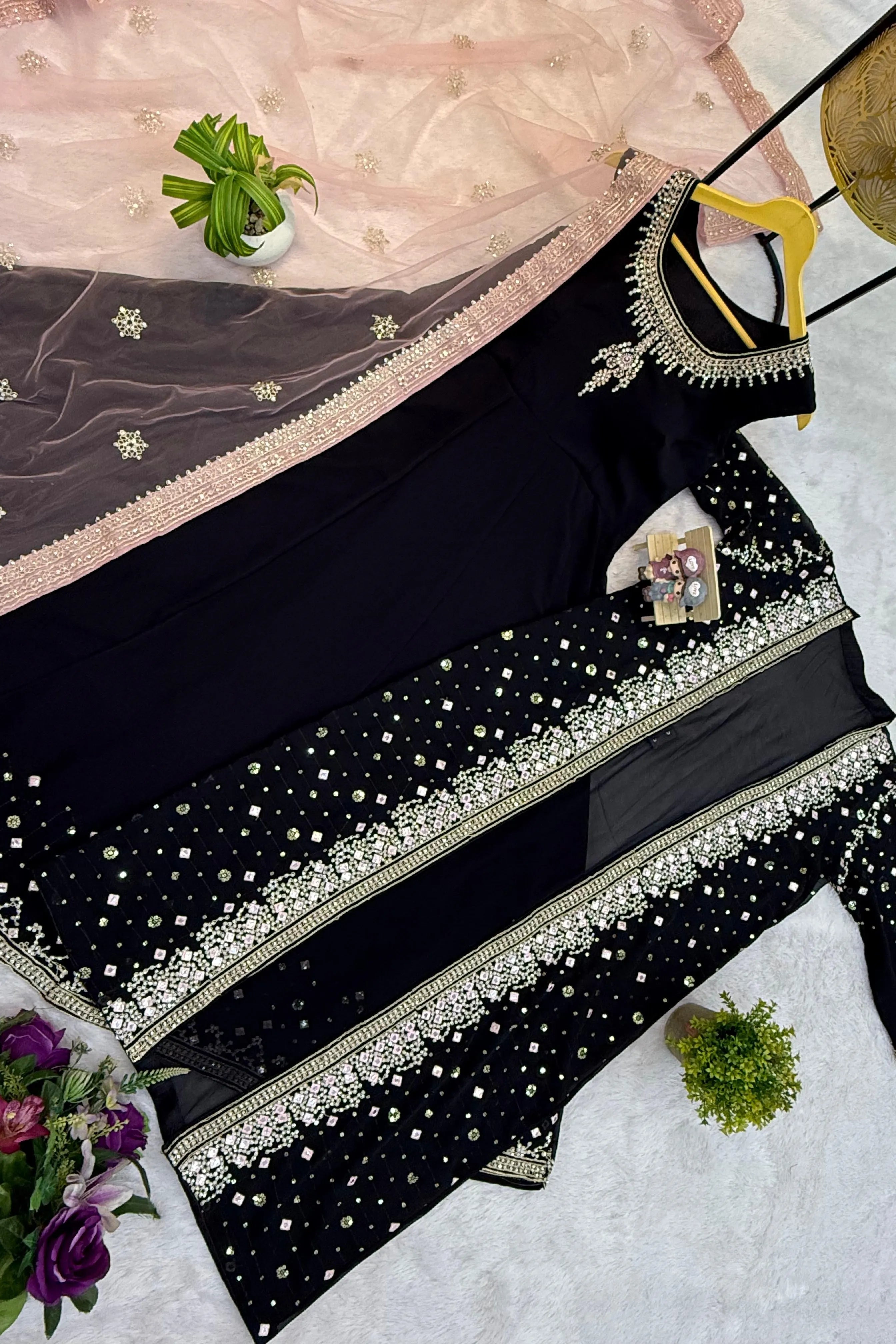 Gown with  Net Dupatta sets