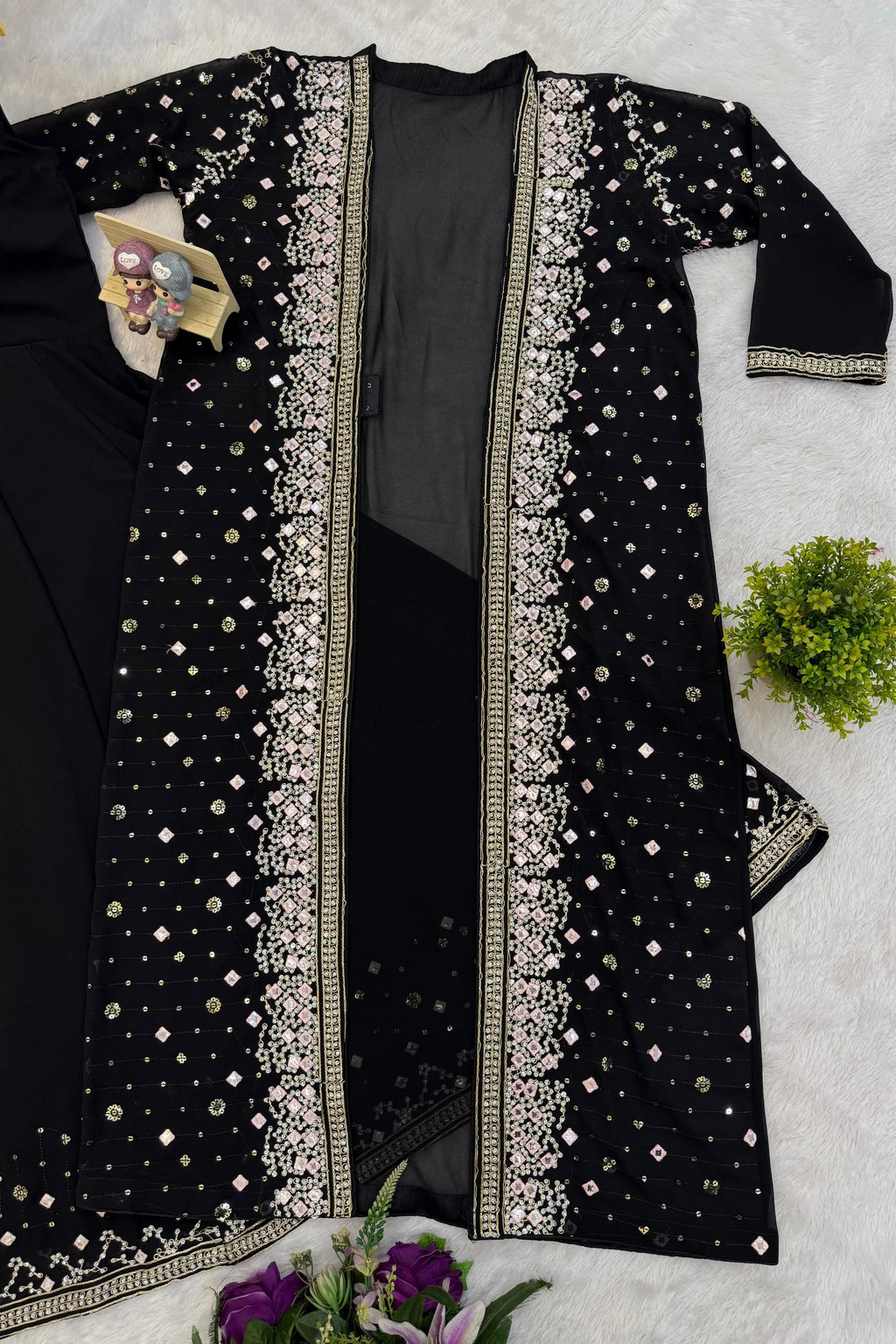 Gown with  Net Dupatta sets