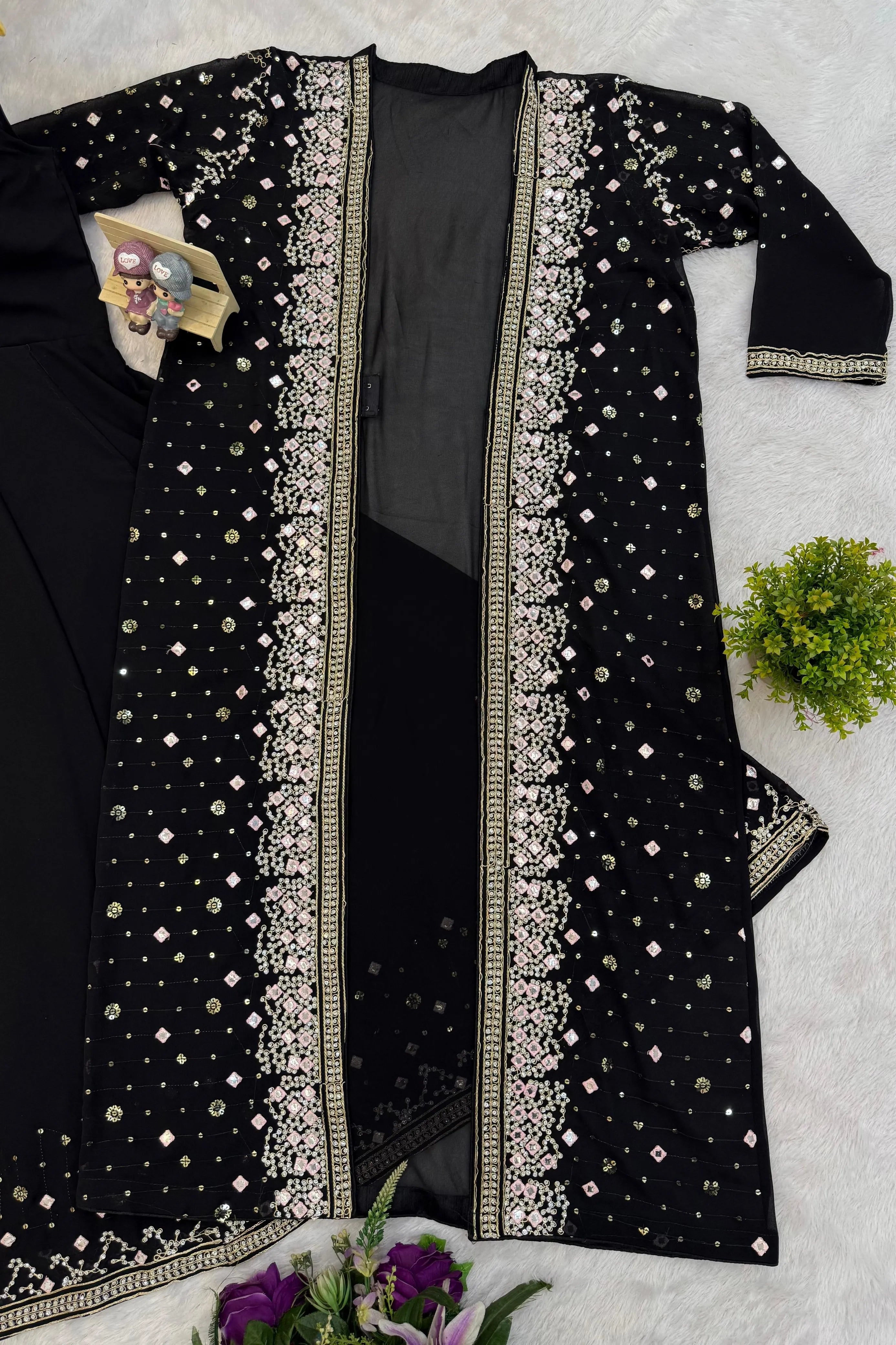 Gown with  Net Dupatta sets