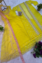 Gown with  Net Dupatta sets