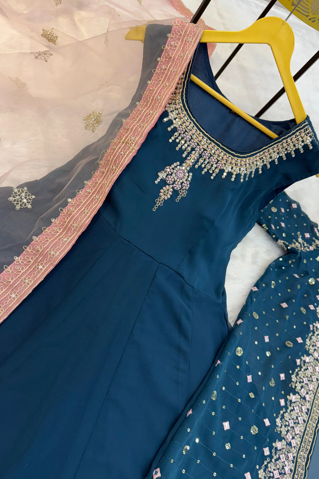 Gown with  Net Dupatta sets