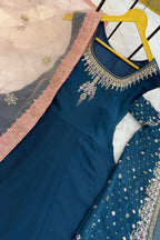 Gown with  Net Dupatta sets