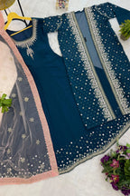 Gown with  Net Dupatta sets