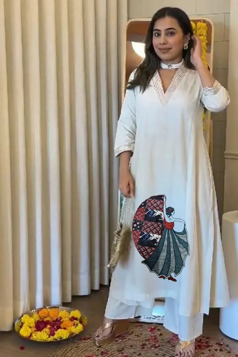 Ivory Art Kurta Set