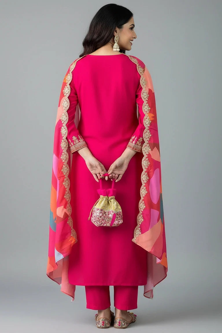 Vibrant Pink Suit