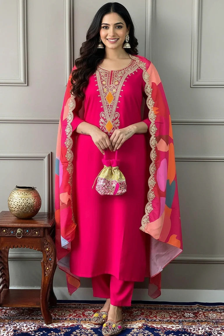 Vibrant Pink Suit