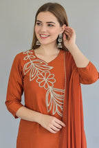 Orange Bloom Kurta