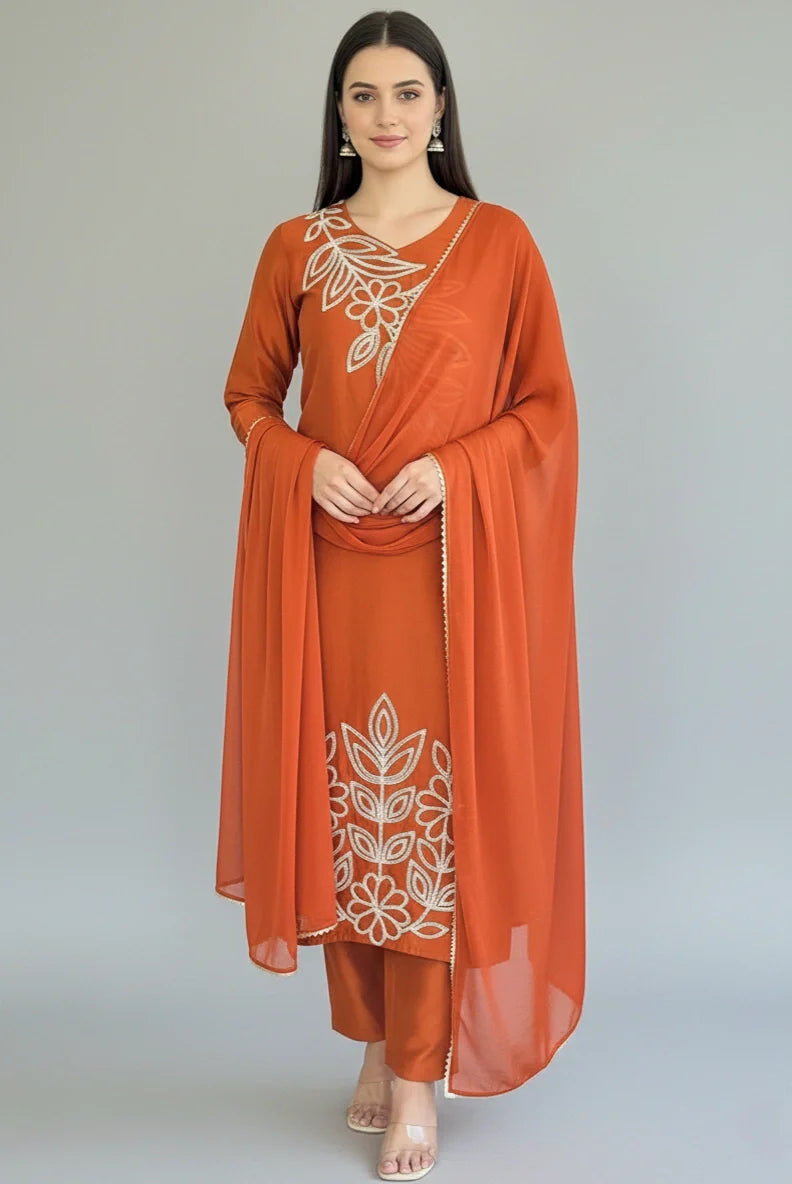 Orange Bloom Kurta