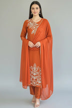 Orange Bloom Kurta