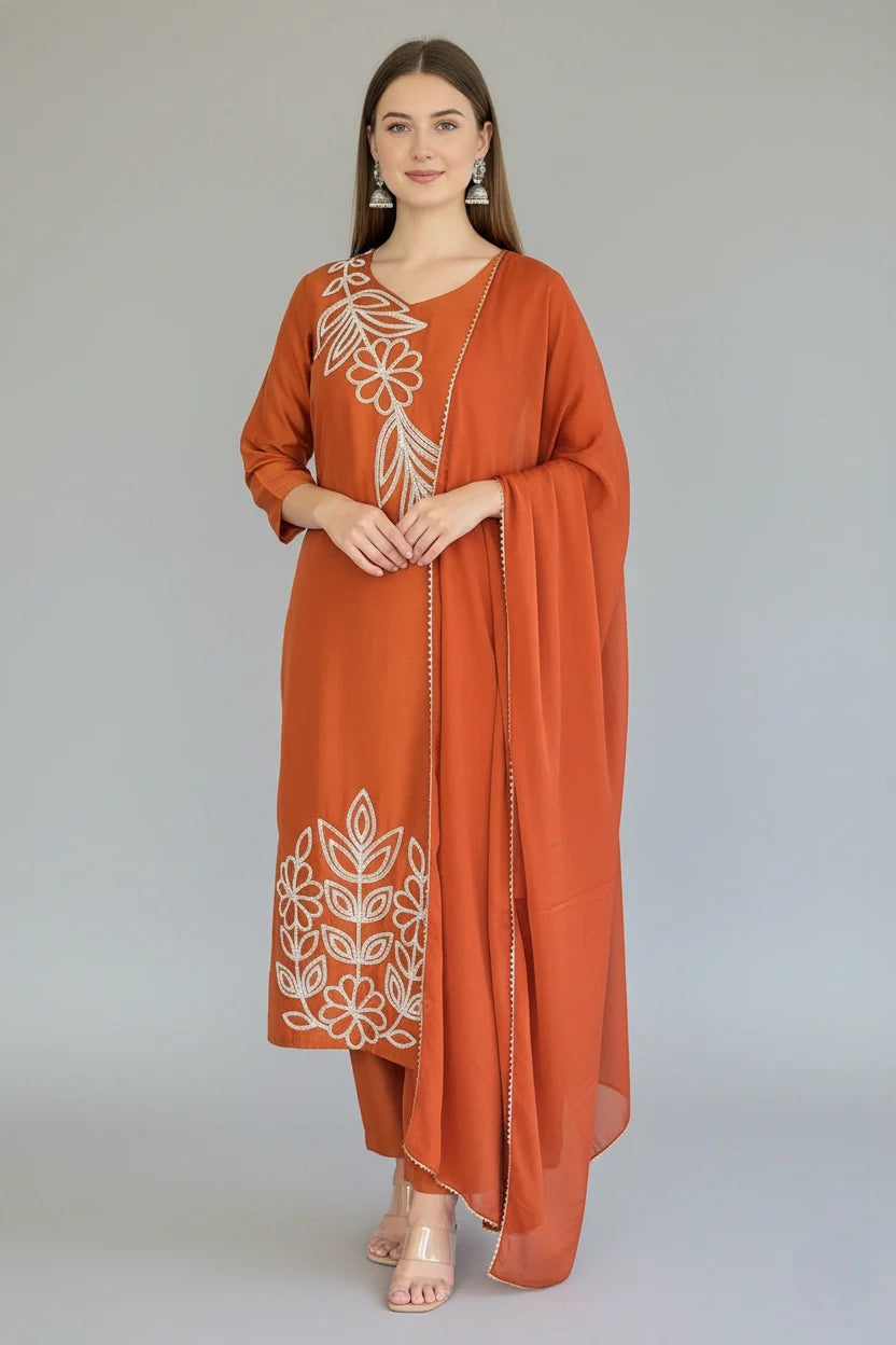 Orange Bloom Kurta