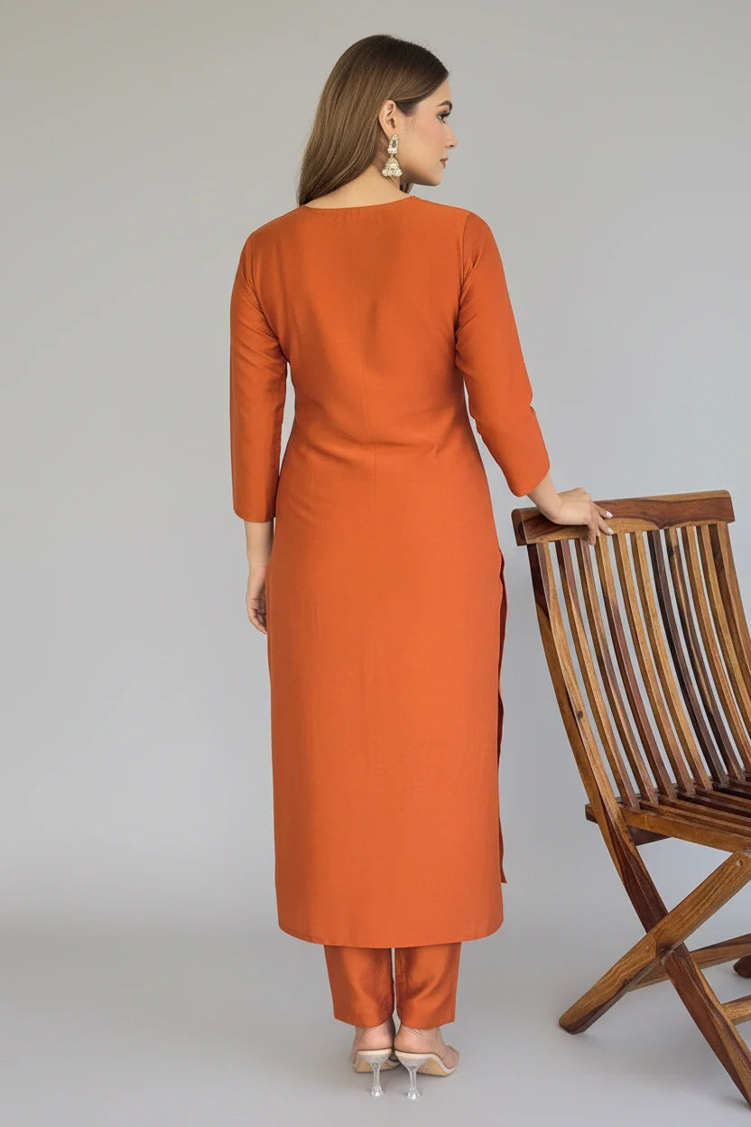 Orange Bloom Kurta