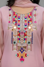 Teal Embroidered Kurta