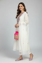Teal Embroidered Kurta