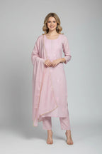 Pink Embroidered Kurta