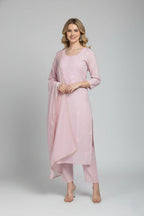 Pink Embroidered Kurta
