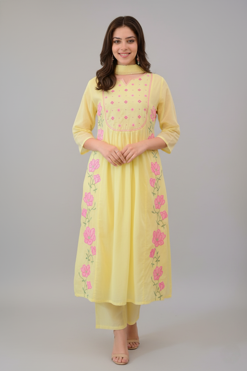 Pastel Flower Kurta