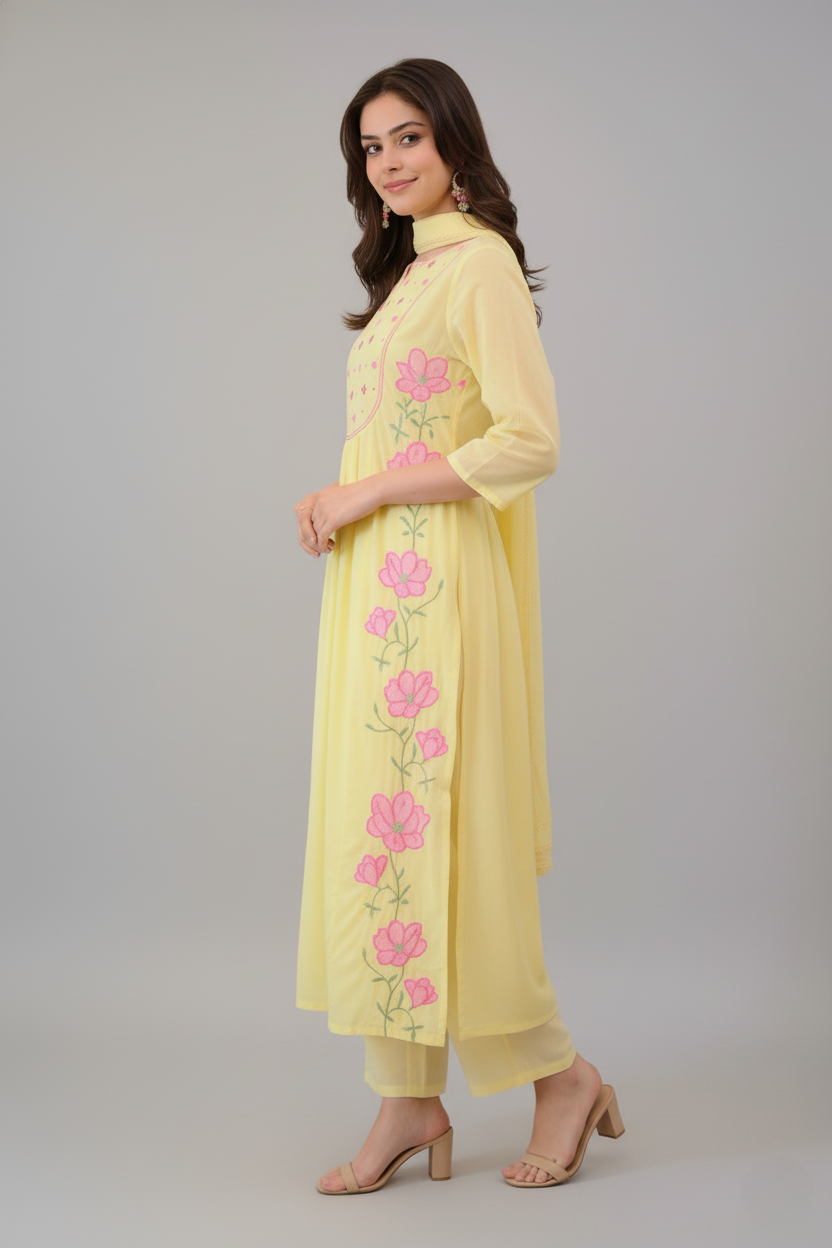 Pastel Flower Kurta