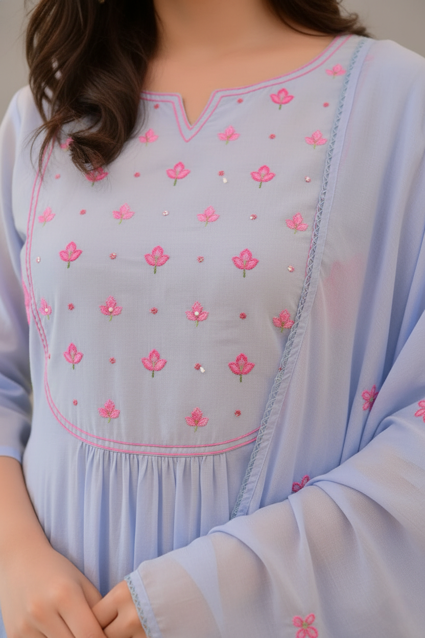 Pastel Flower Kurta