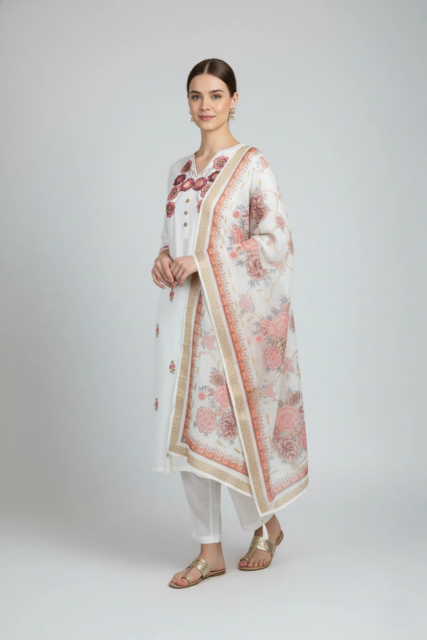 White Elegant Kurta