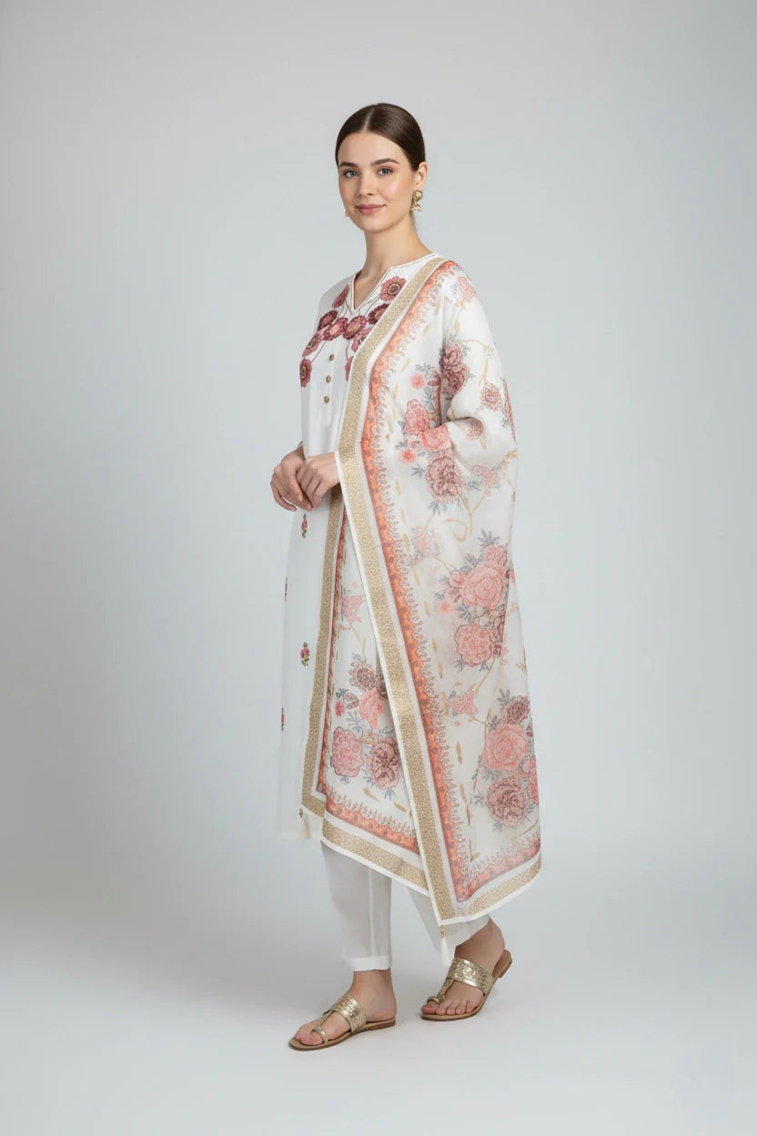 White Elegant Kurta