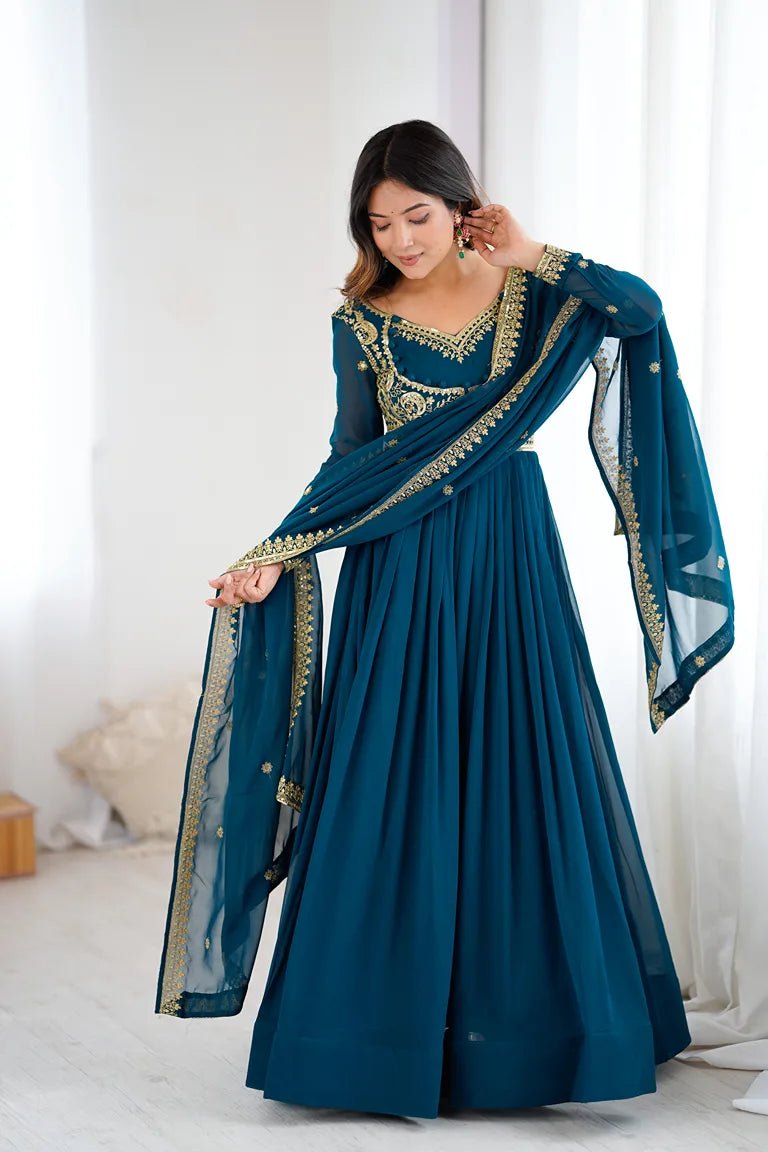 Royal Magenta Gown Set