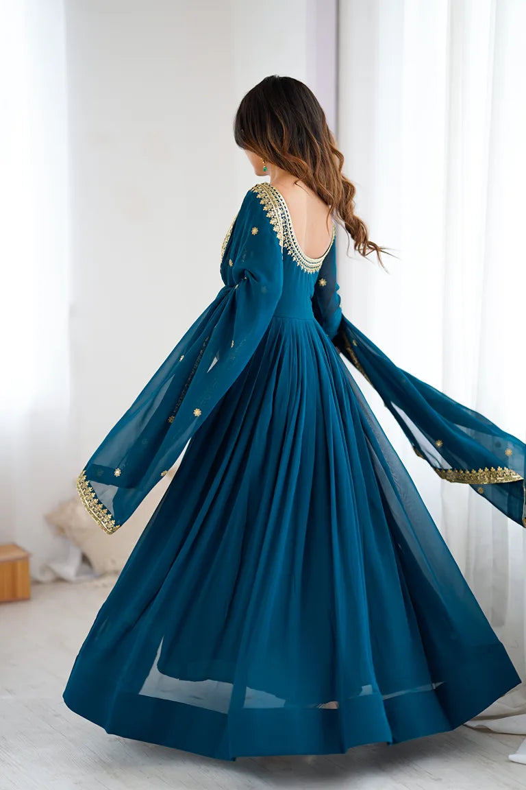 Royal Magenta Gown Set