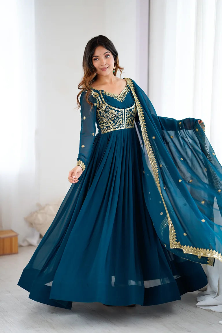 Royal Magenta Gown Set