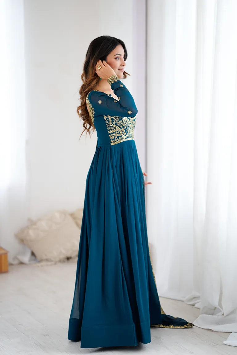 Royal Magenta Gown Set