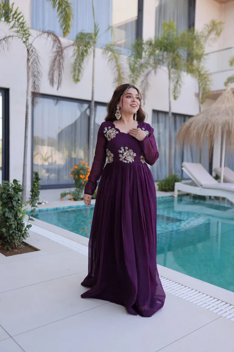 Full Sleeve Party Gown