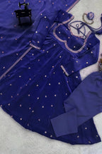 Elegant Anarkali with Silk Dupatta