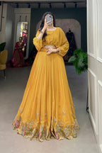Pleated Embroidery Lehenga & Crop Top