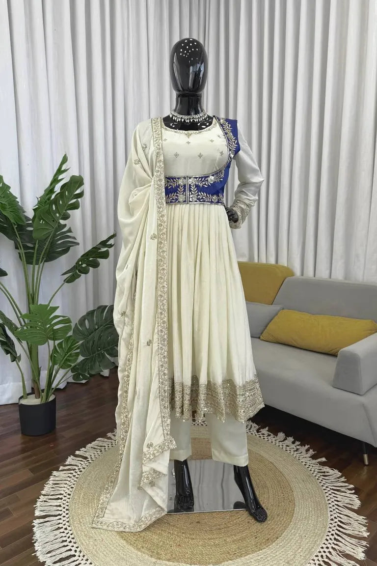 Festive Thread Sequin Anarkali Dress