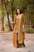 Designer Mul Chanderi Suit with Sequins