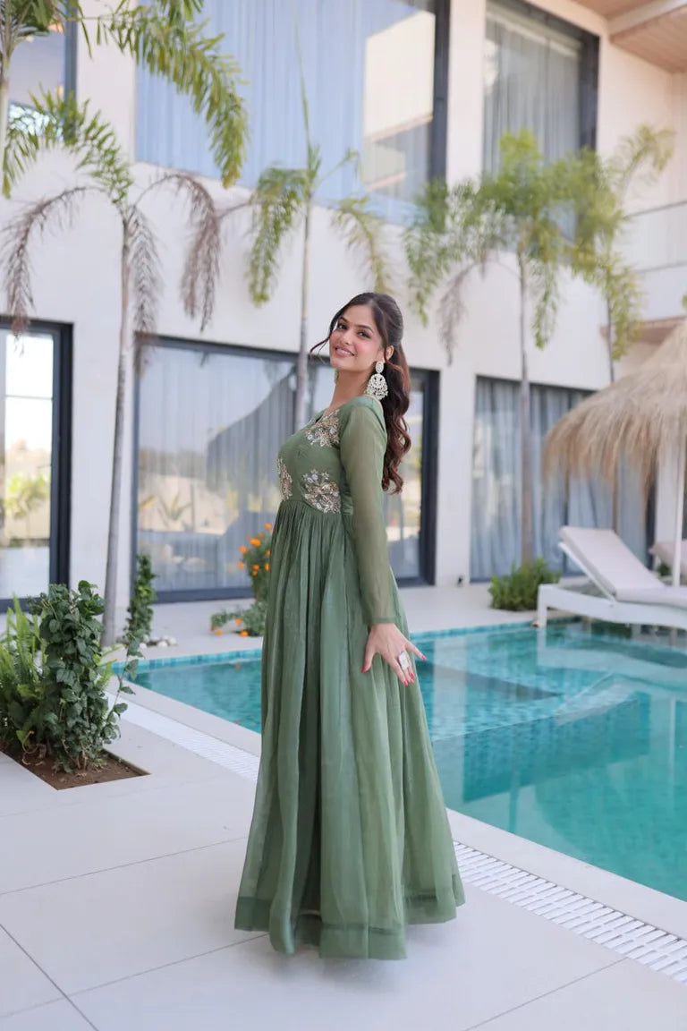 Full Sleeve Party Gown