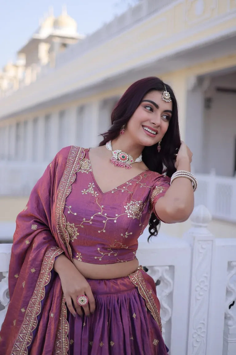 Festive Silk Lehenga Dupatta