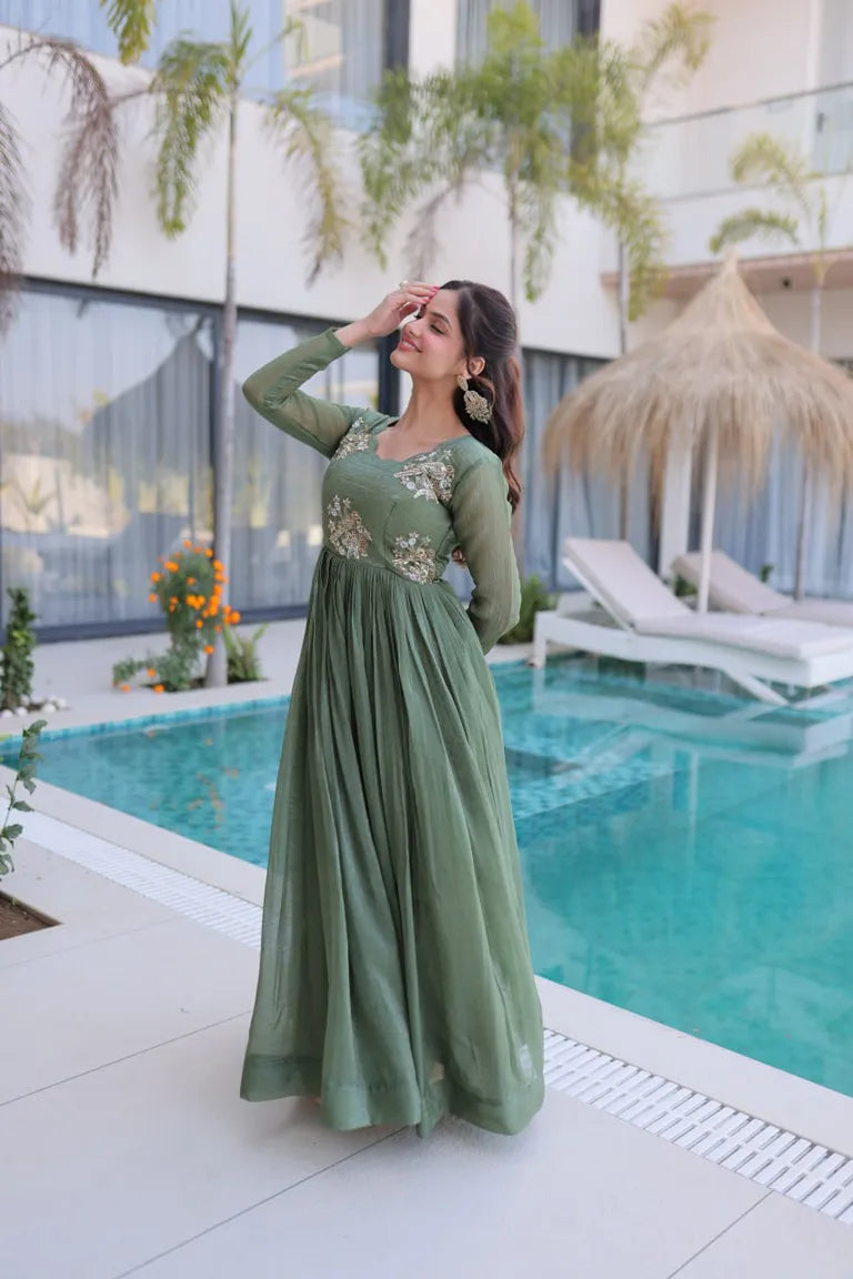 Full Sleeve Party Gown