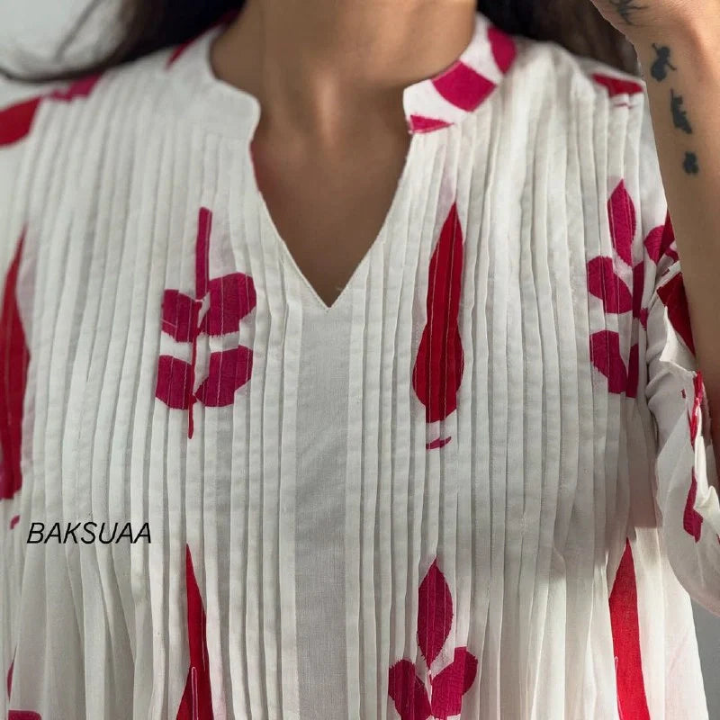 Printed Cotton Kurta Set