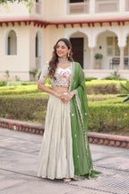 Designer Folk Art Tiered Lehenga Outfit