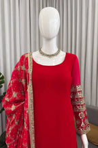 Embroidered Kurta Set with Palazzo