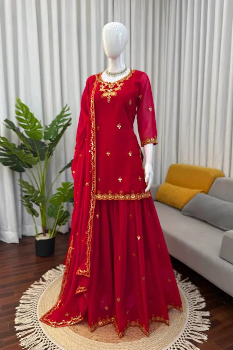 Thread & Sequin Georgette Party Wear Set