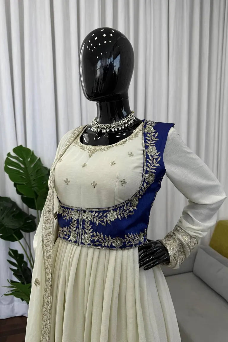 Festive Thread Sequin Anarkali Dress